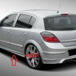 Opel Astra H küszöb spoiler Fx5 kép